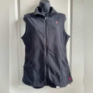 New Balance Susan G Komen Breast Cancer Black Fleece Vest with Pink Logo Medium